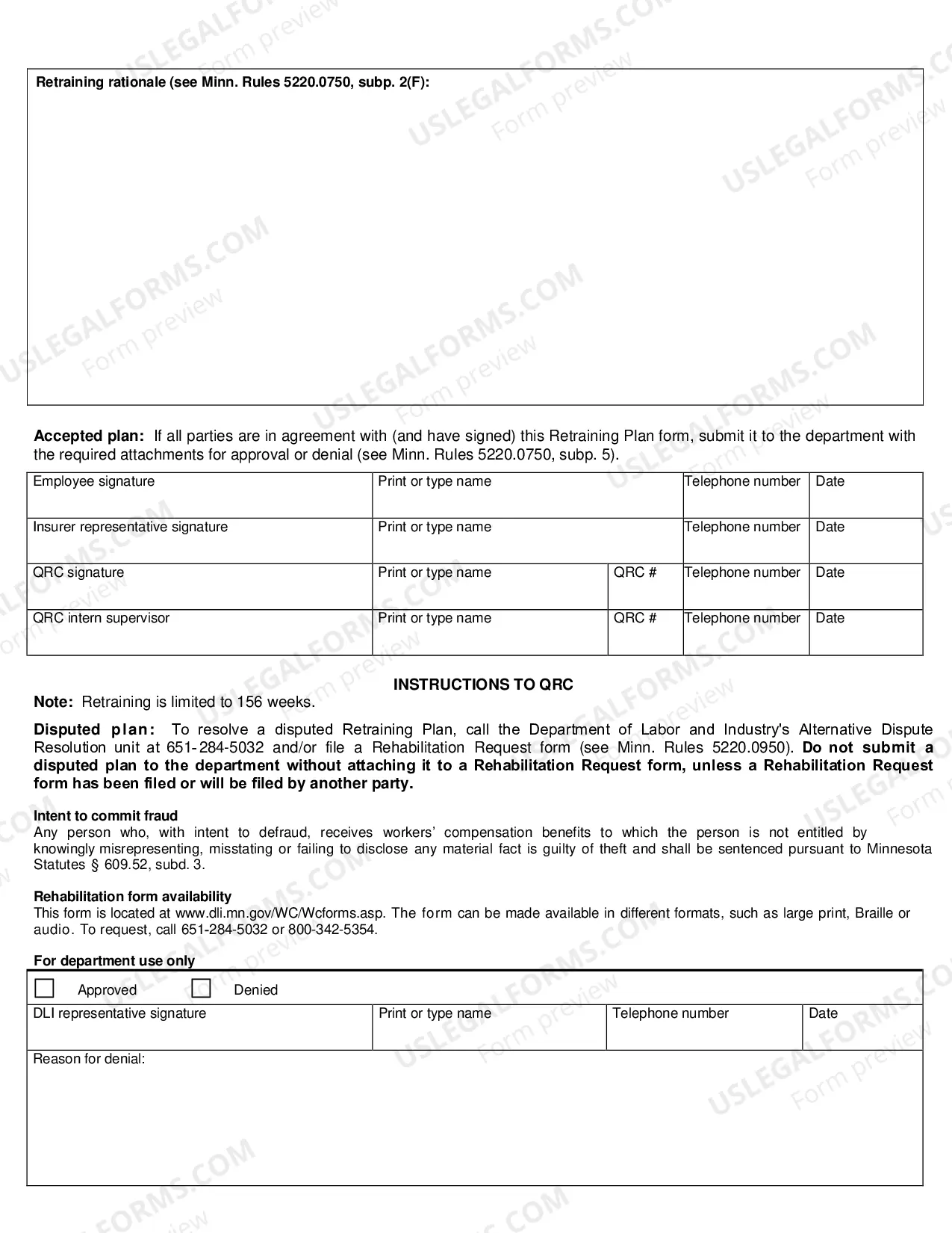 Preview Retraining Plan