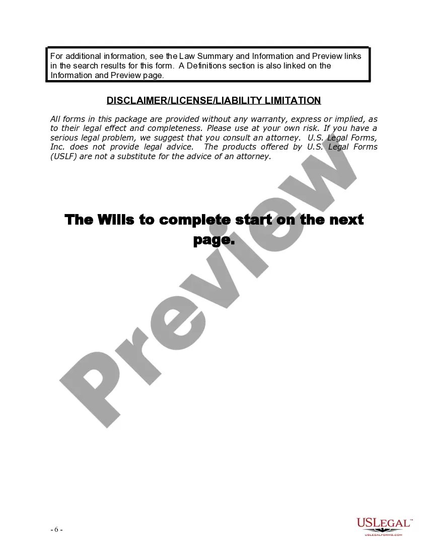 Preview Mutual Wills Package with Last Wills and Testaments for Married Couple with Adult Children
