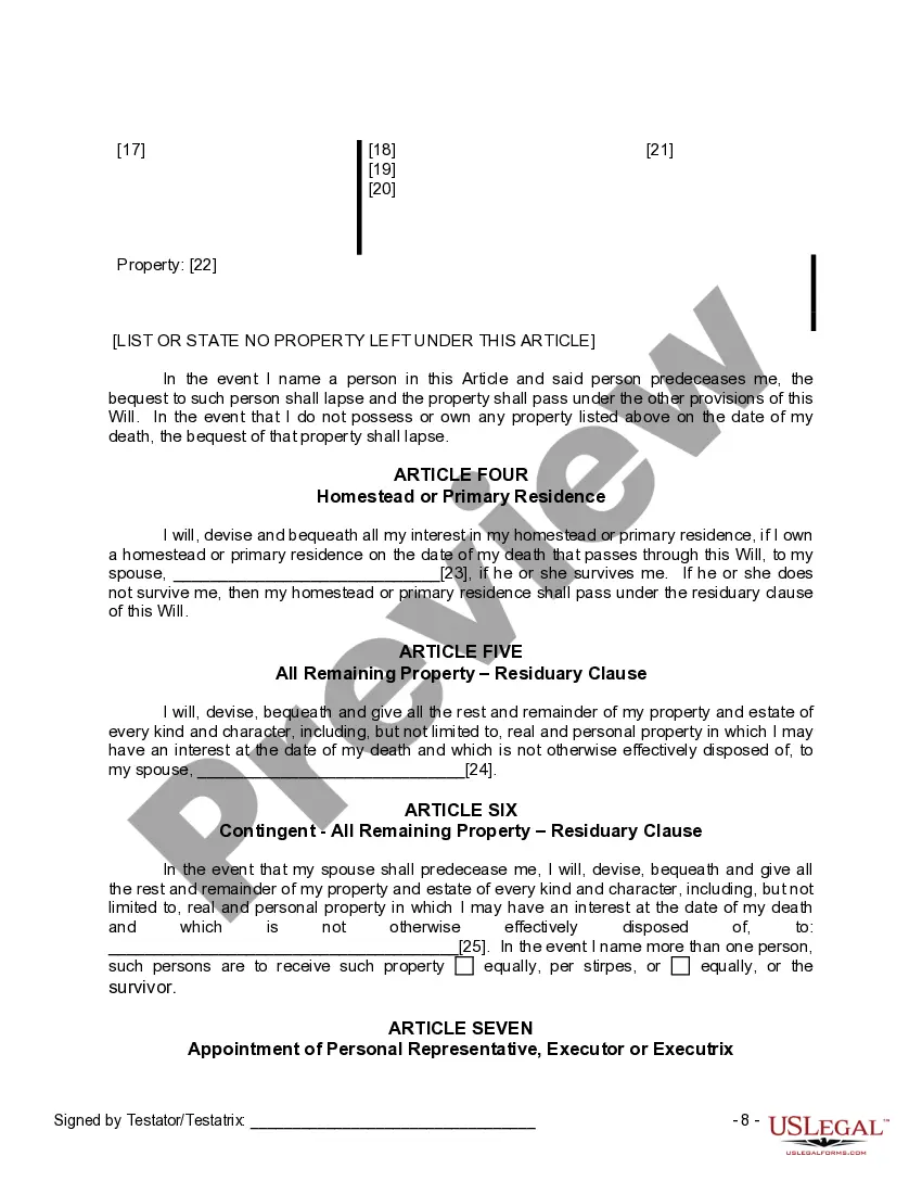 Preview Mutual Wills package with Last Wills and Testaments for Married Couple with No Children