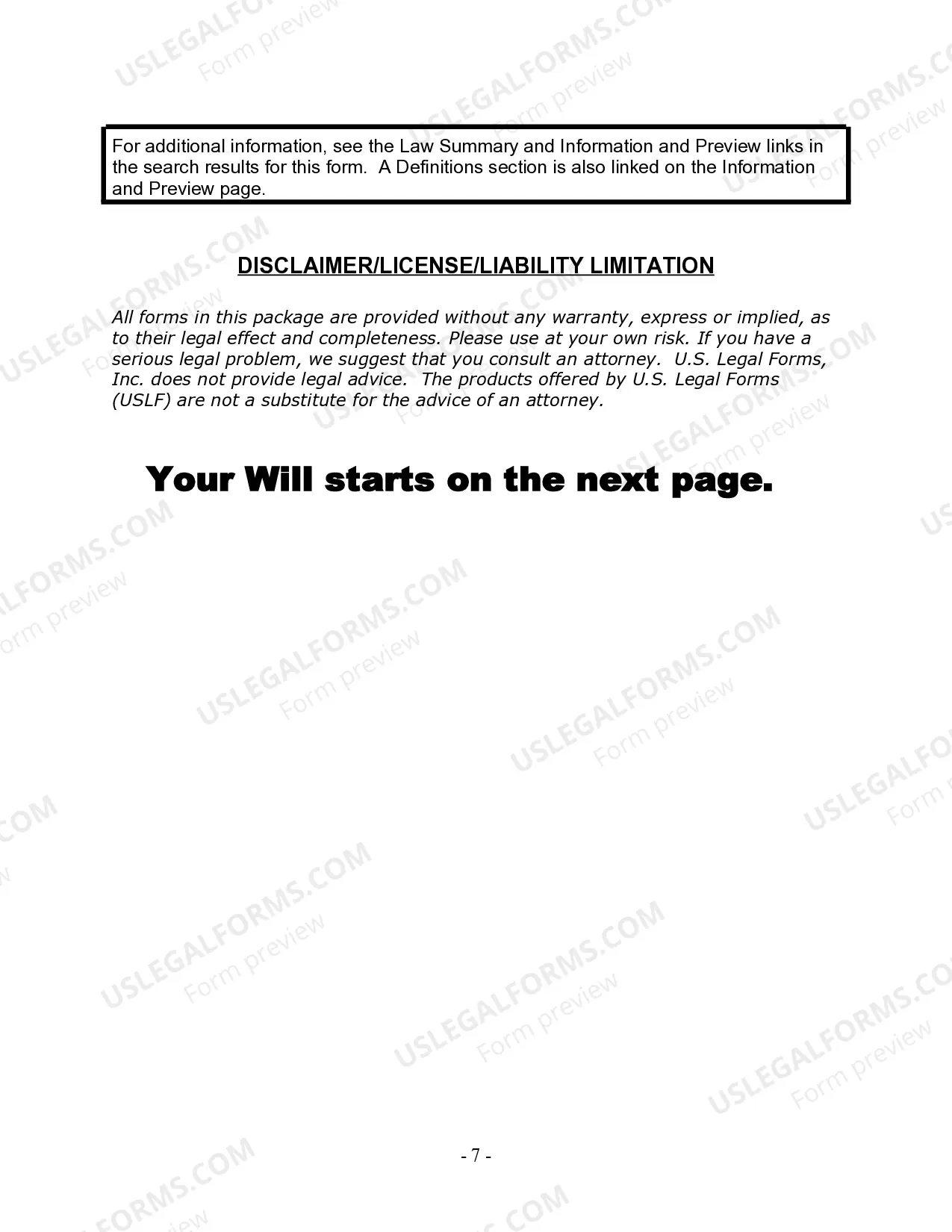 Preview Last Will and Testament for other Persons