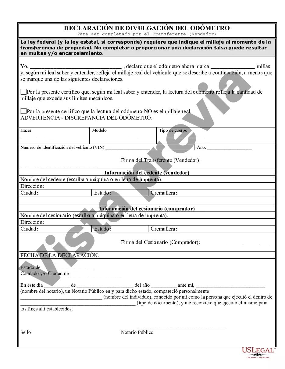 Preview Factura de venta de automóvil y estado de cuenta del odómetro para la venta tal como está