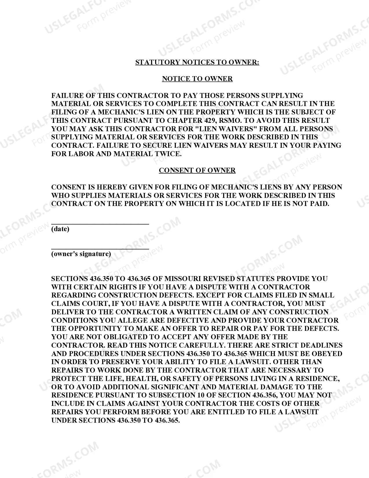 Preview Landscape Contract for Contractor