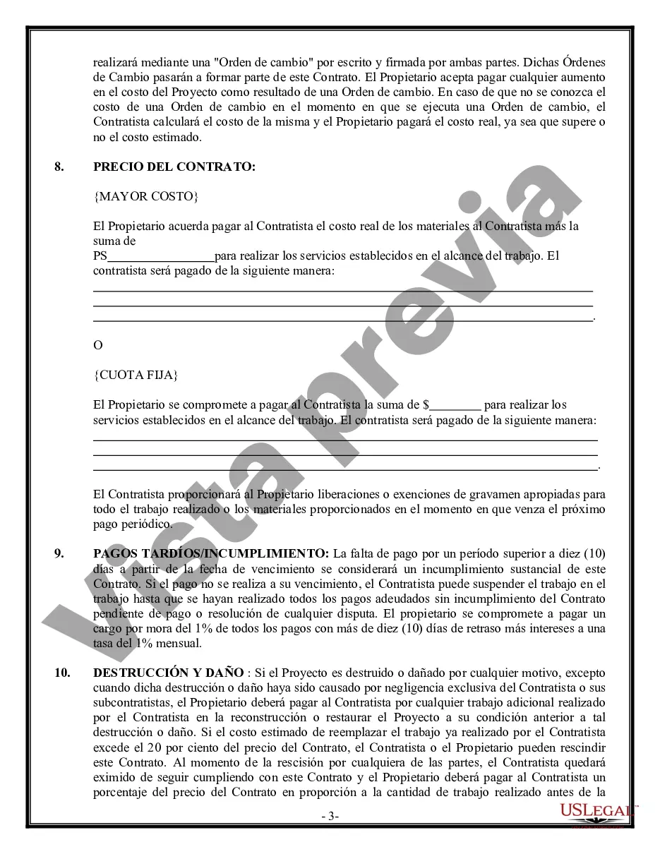 Preview Contrato de excavadora para contratista