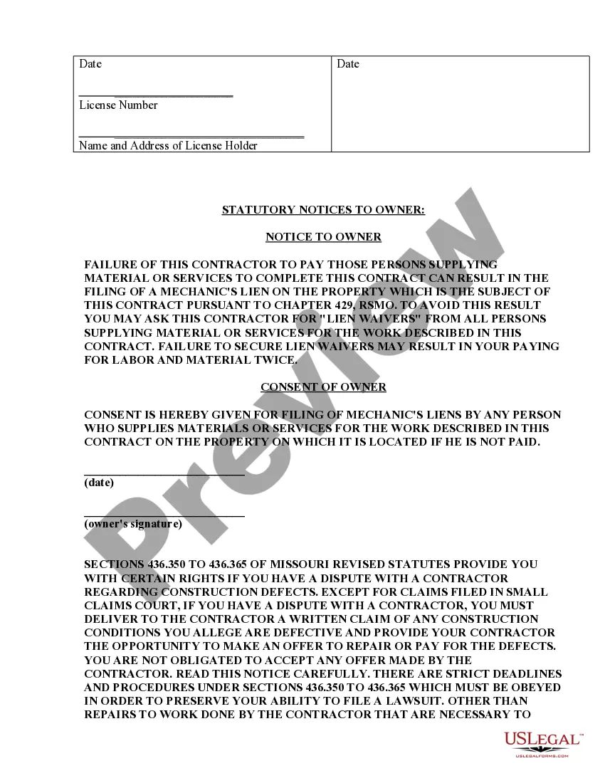 Preview Excavator Contract for Contractor
