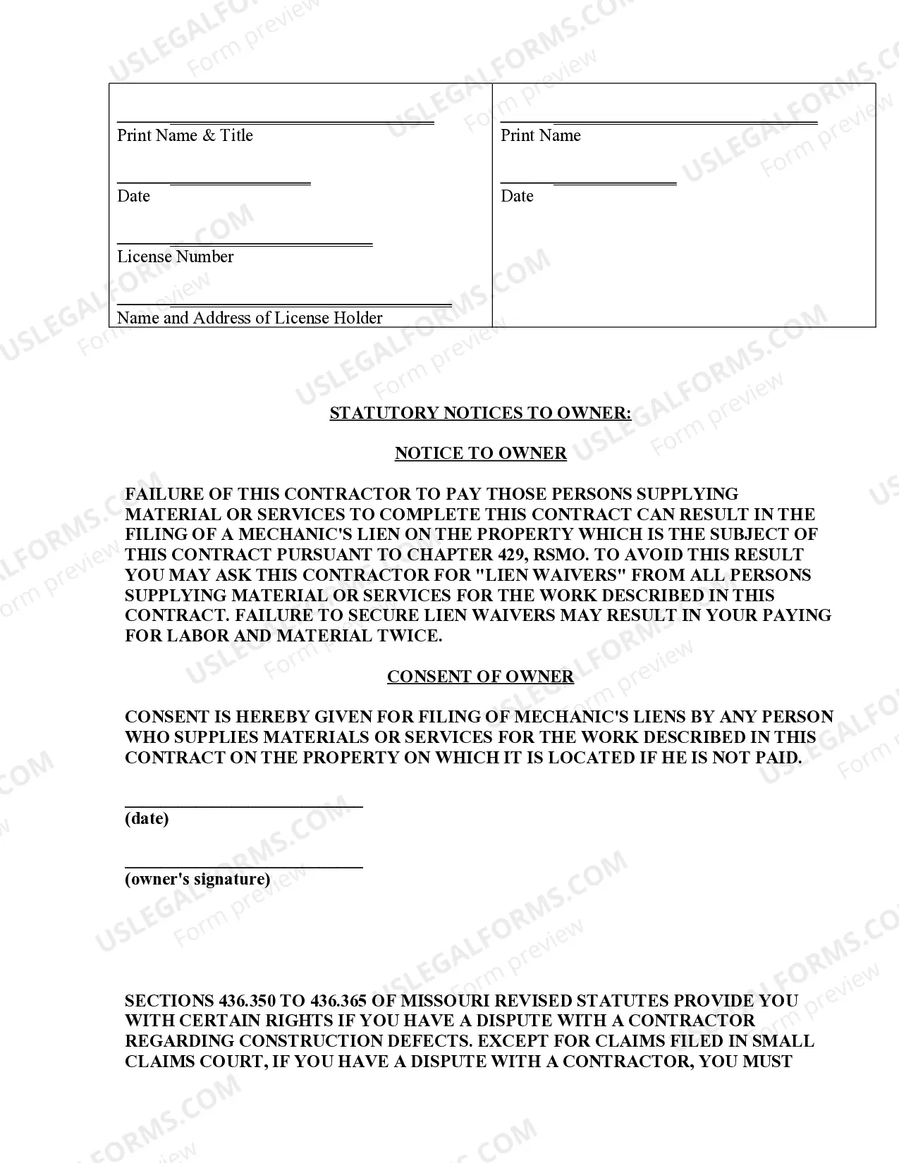 Preview Concrete Mason Contract for Contractor