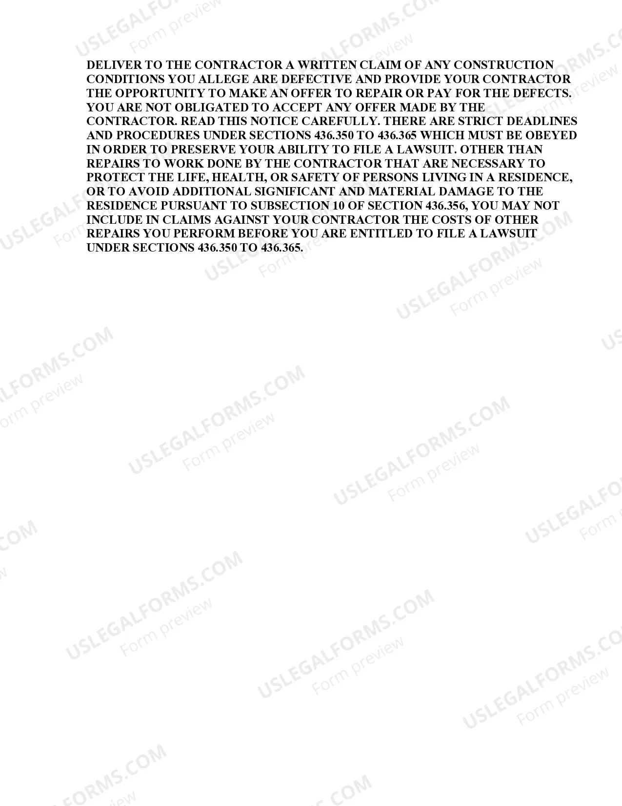 Preview Concrete Mason Contract for Contractor