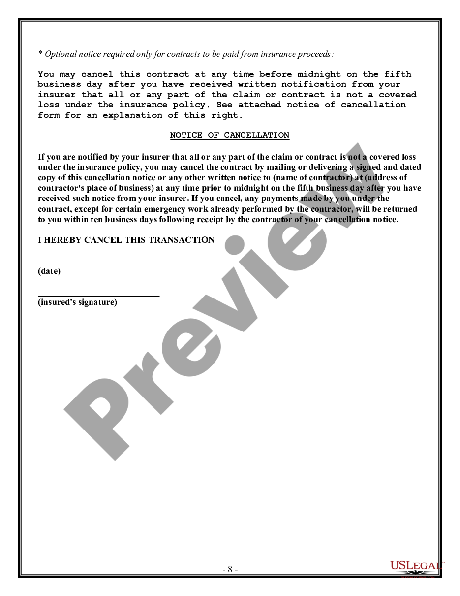 page 7 Framing Contract for Contractor preview