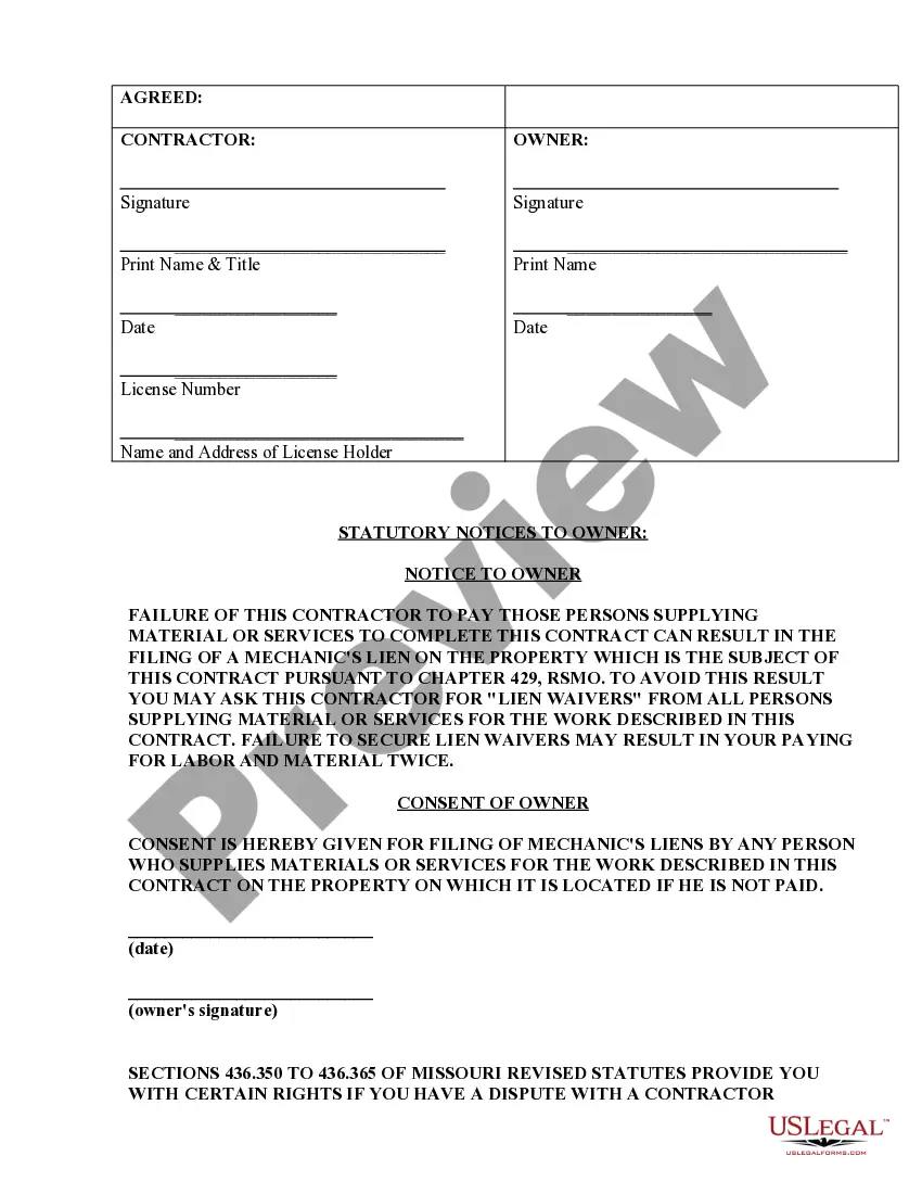 Preview Security Contract for Contractor