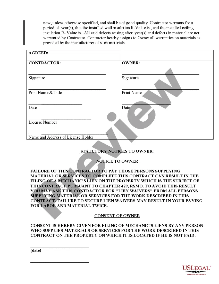 Get Insulation Contract for Contractor Preview Insulation Contract for Contractor