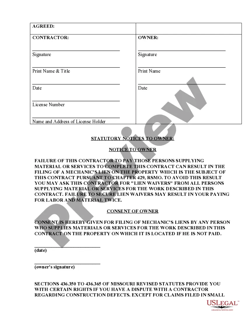 Preview Drainage Contract for Contractor