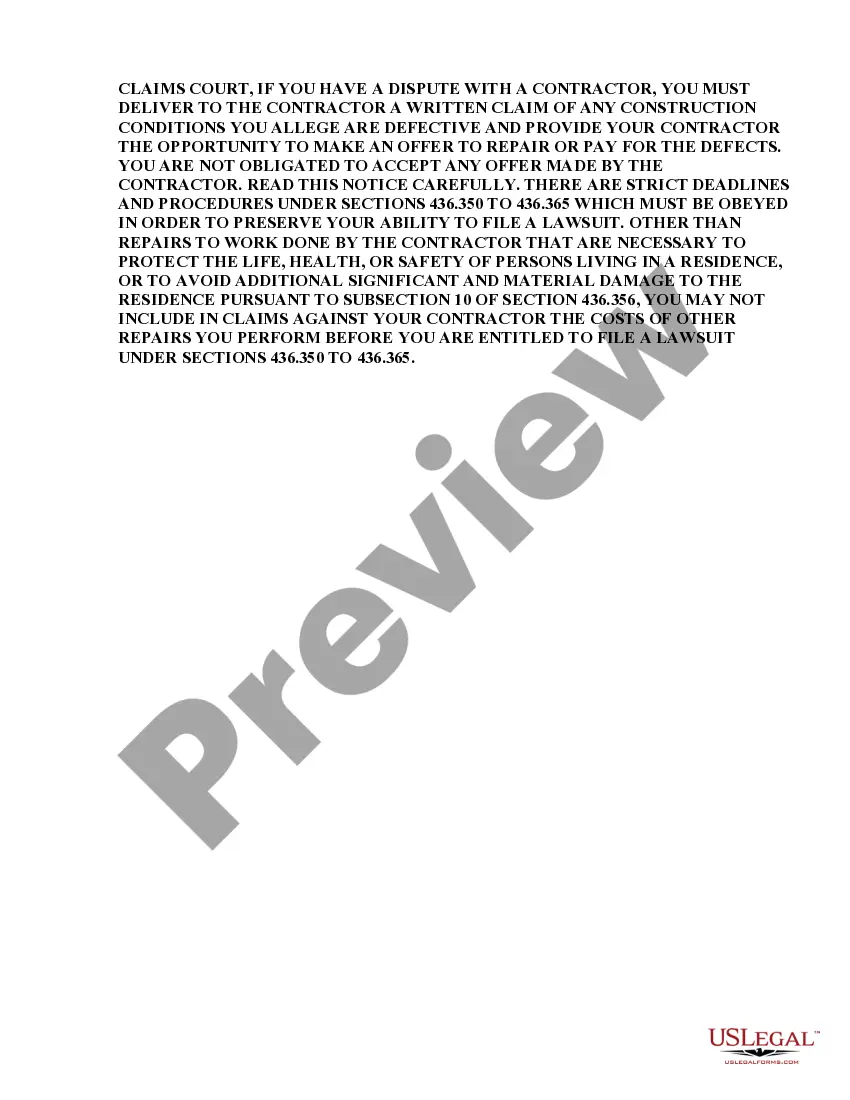 Preview Drainage Contract for Contractor