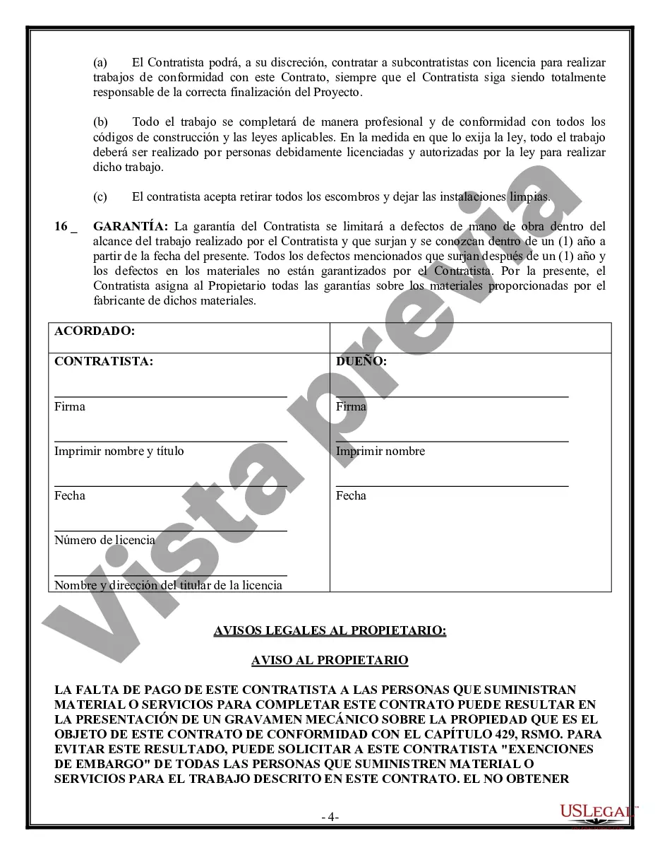 Preview Contrato de albañil para contratista