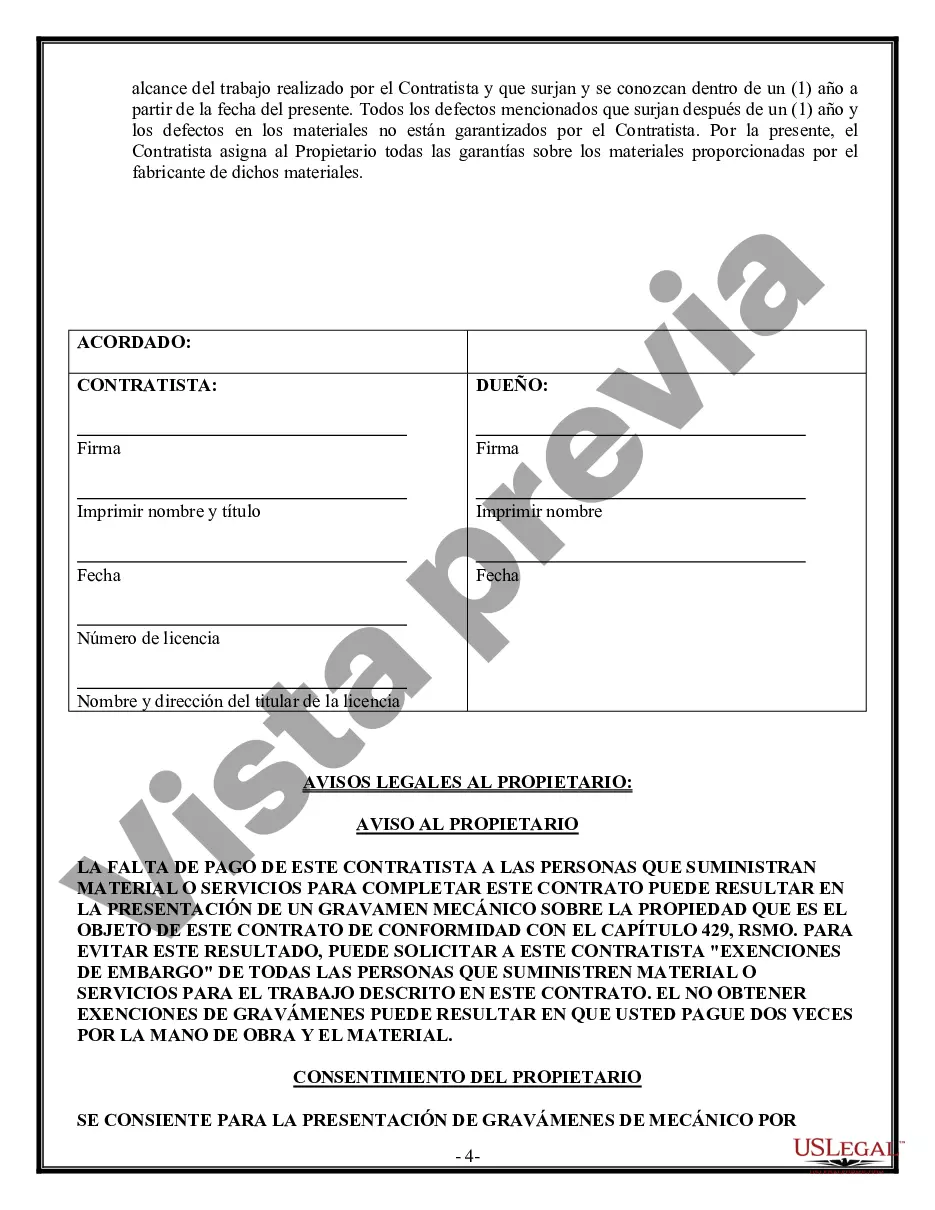 Preview Costo del contrato de construcción más o tarifa fija