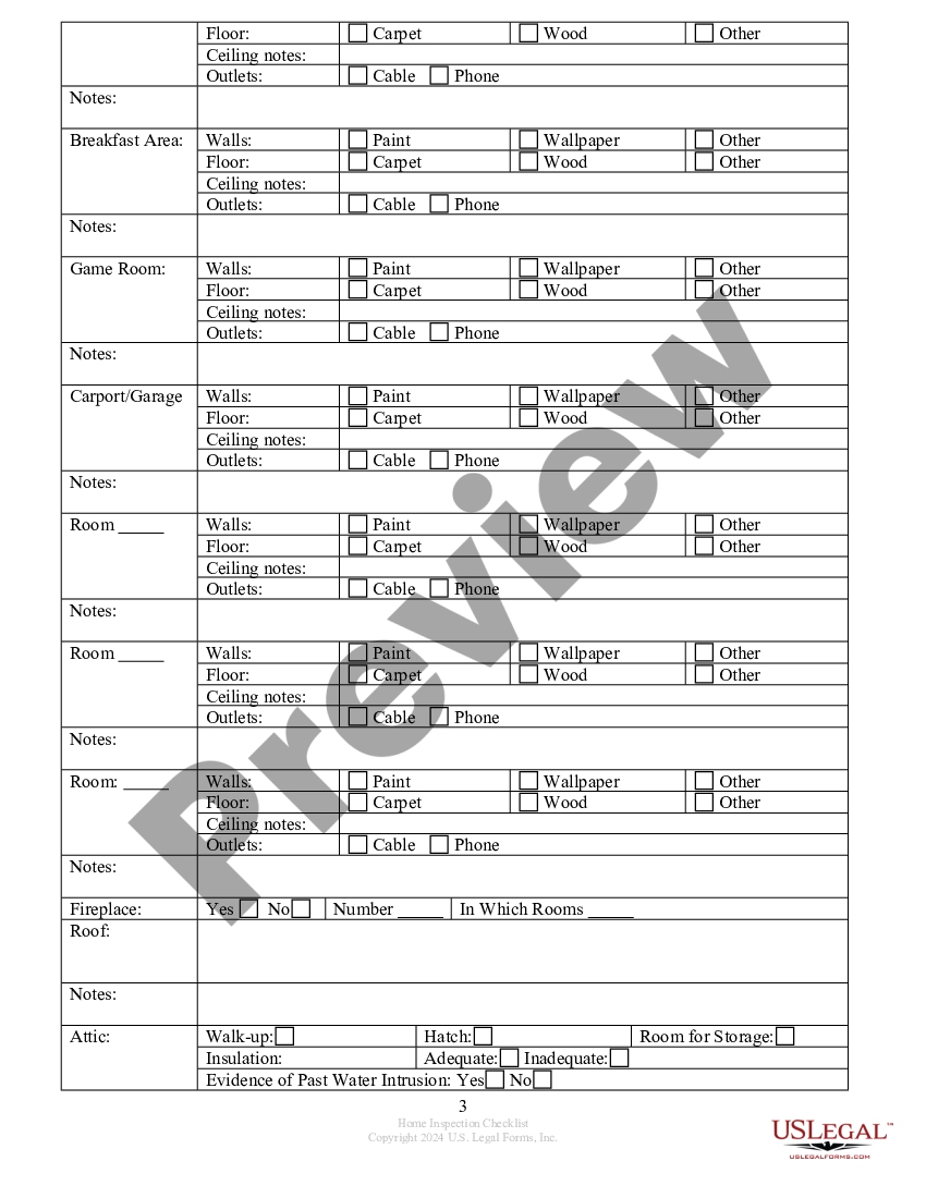 Missouri Home Inspection Checklist For Renters US Legal Forms