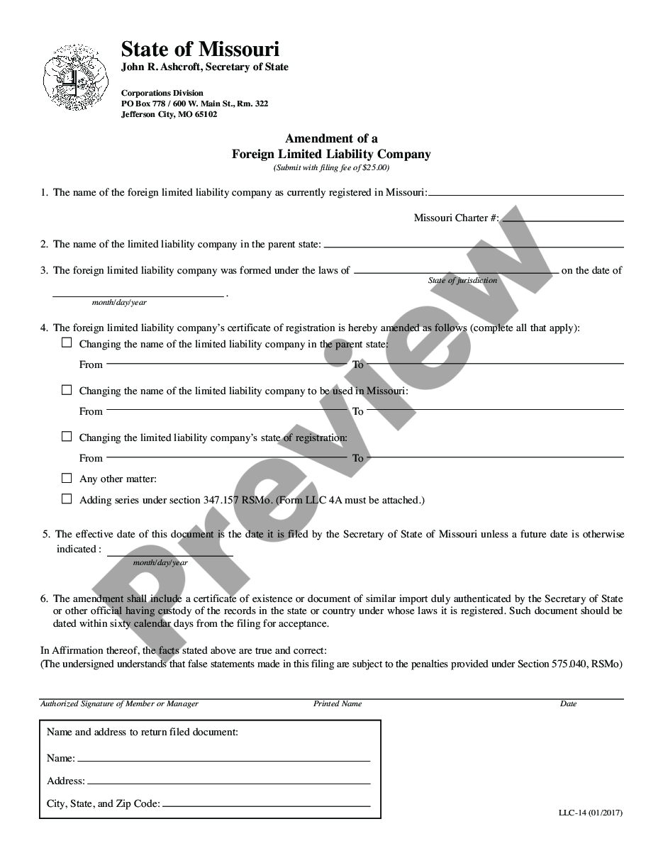 page 2 Missouri Registration of Foreign Corporation preview