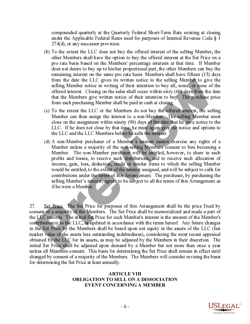 Get Single Member Limited Liability Company LLC Operating Agreement Preview Single Member Limited Liability Company LLC Operating Agreement