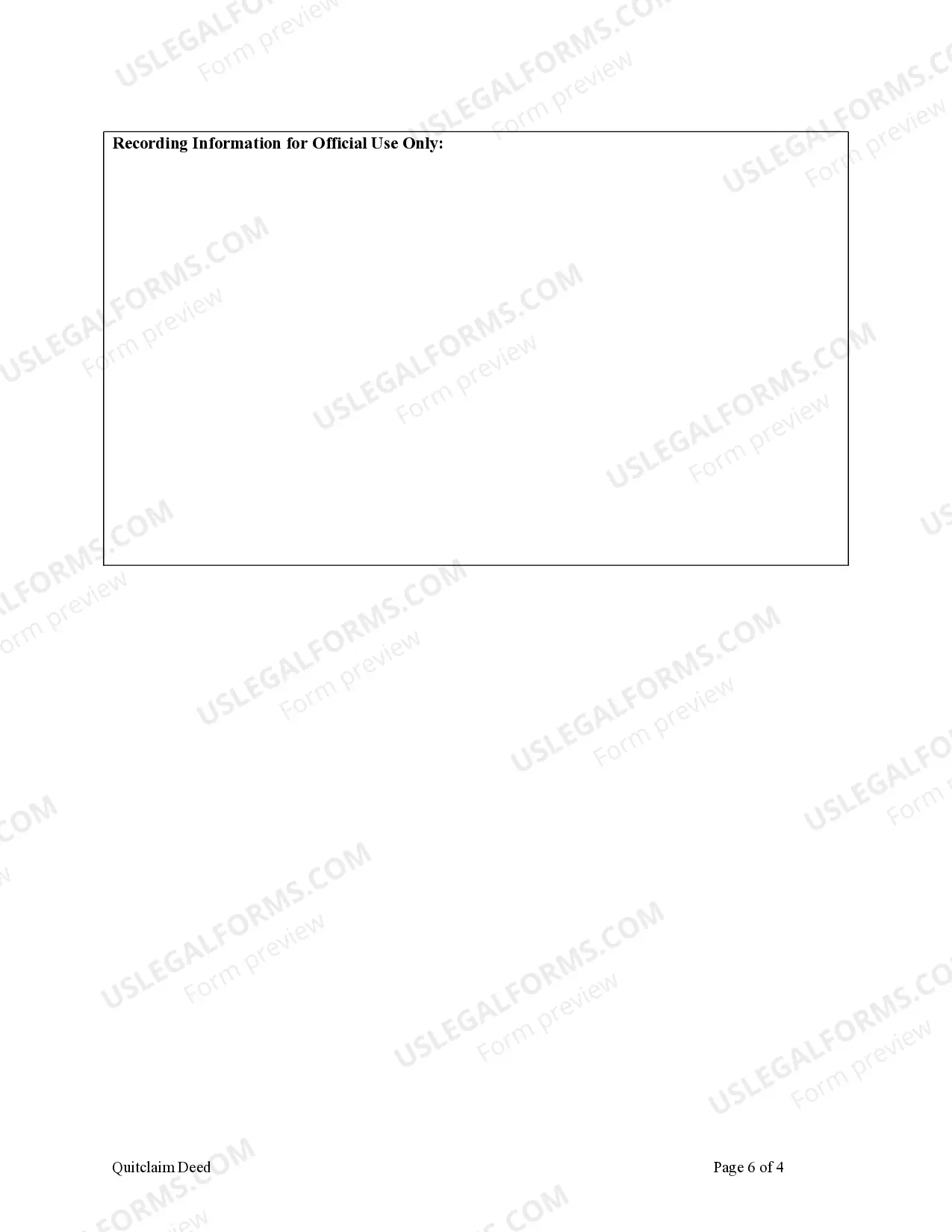 Preview Quitclaim Deed from Corporation to Corporation