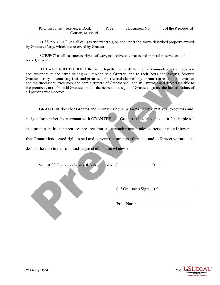 assignment of deed of trust missouri