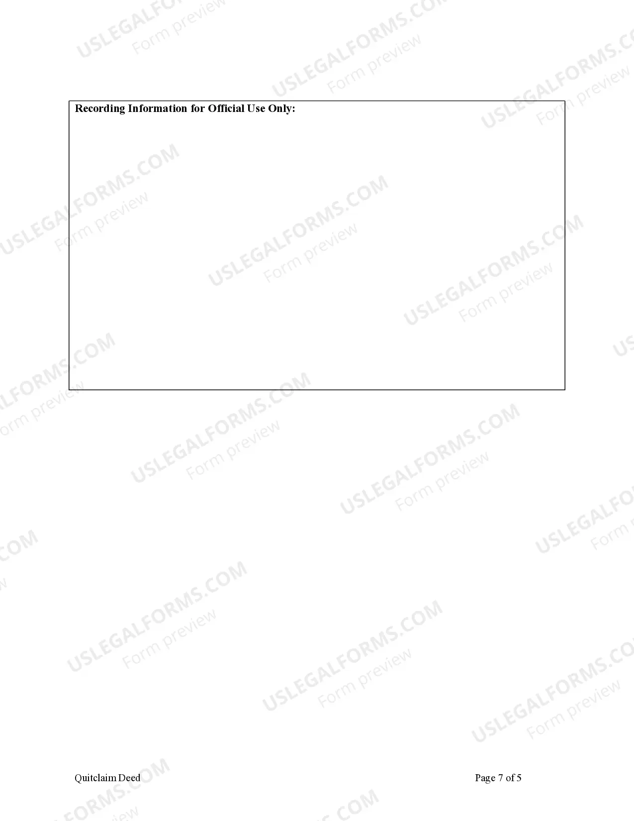 Preview Quitclaim Deed from Husband and Wife to Husband and Wife