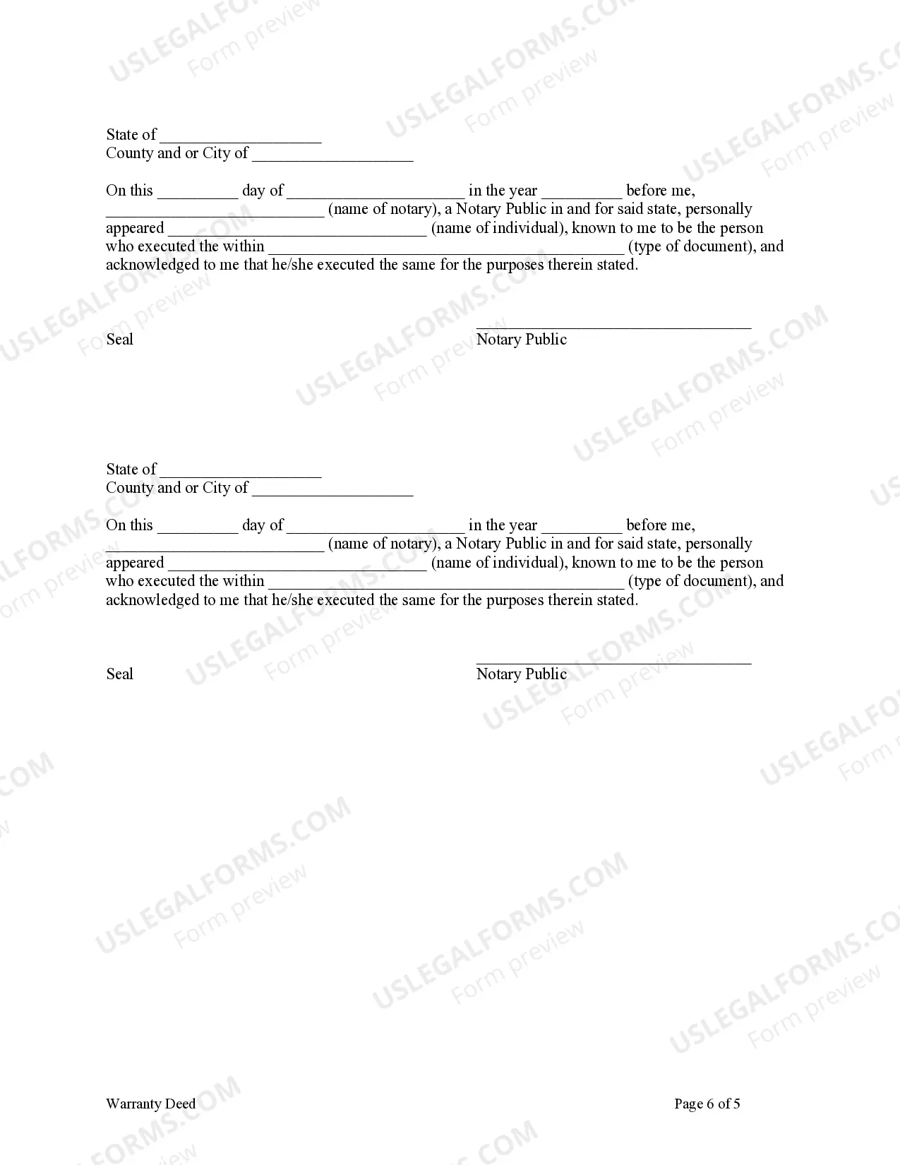 Preview Warranty Deed from Husband and Wife to Husband and Wife