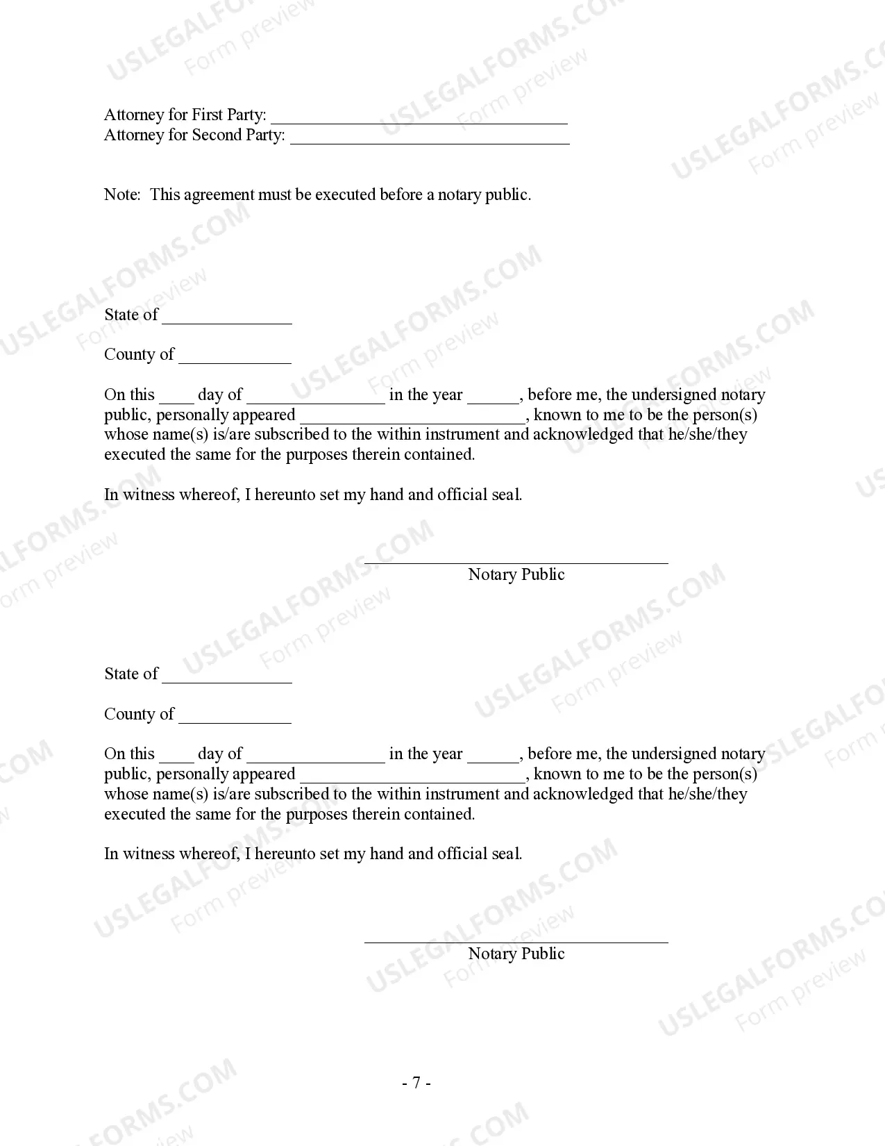Preview Postnuptial Property Agreement