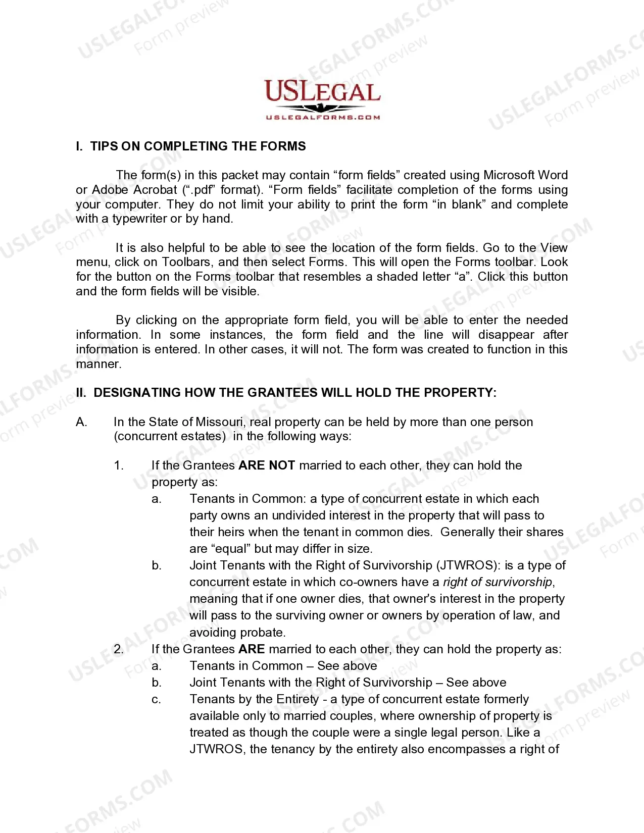 Preview Warranty Deed - One Individual to Two Individuals