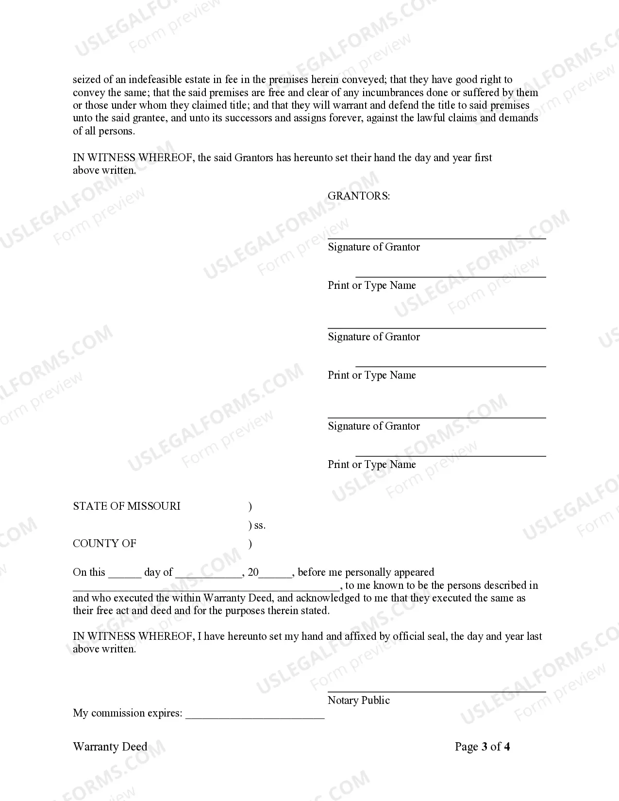 Preview Warranty Deed - Three Individuals to Husband and Wife