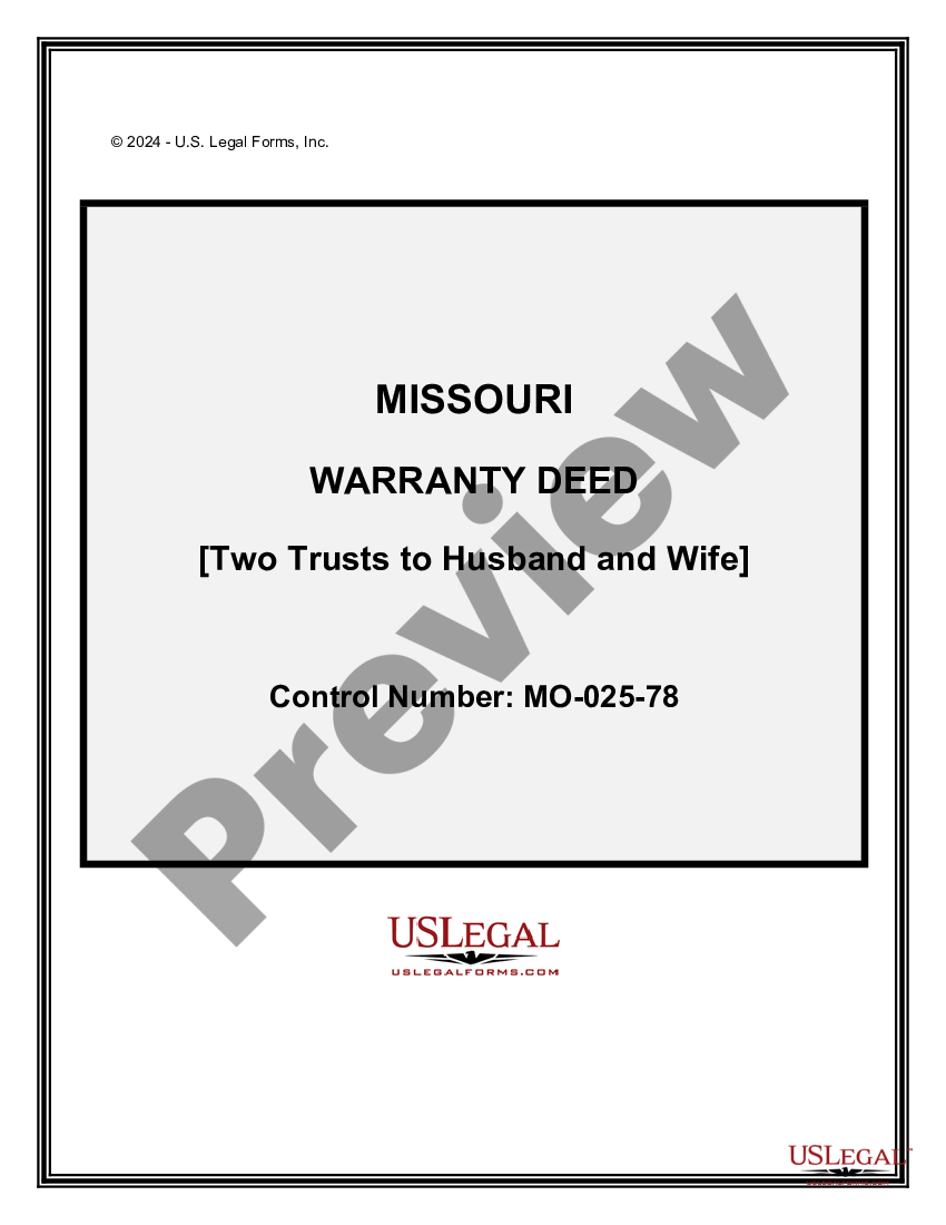 missouri-warranty-deed-from-two-trusts-to-husband-and-wife-us-legal-forms