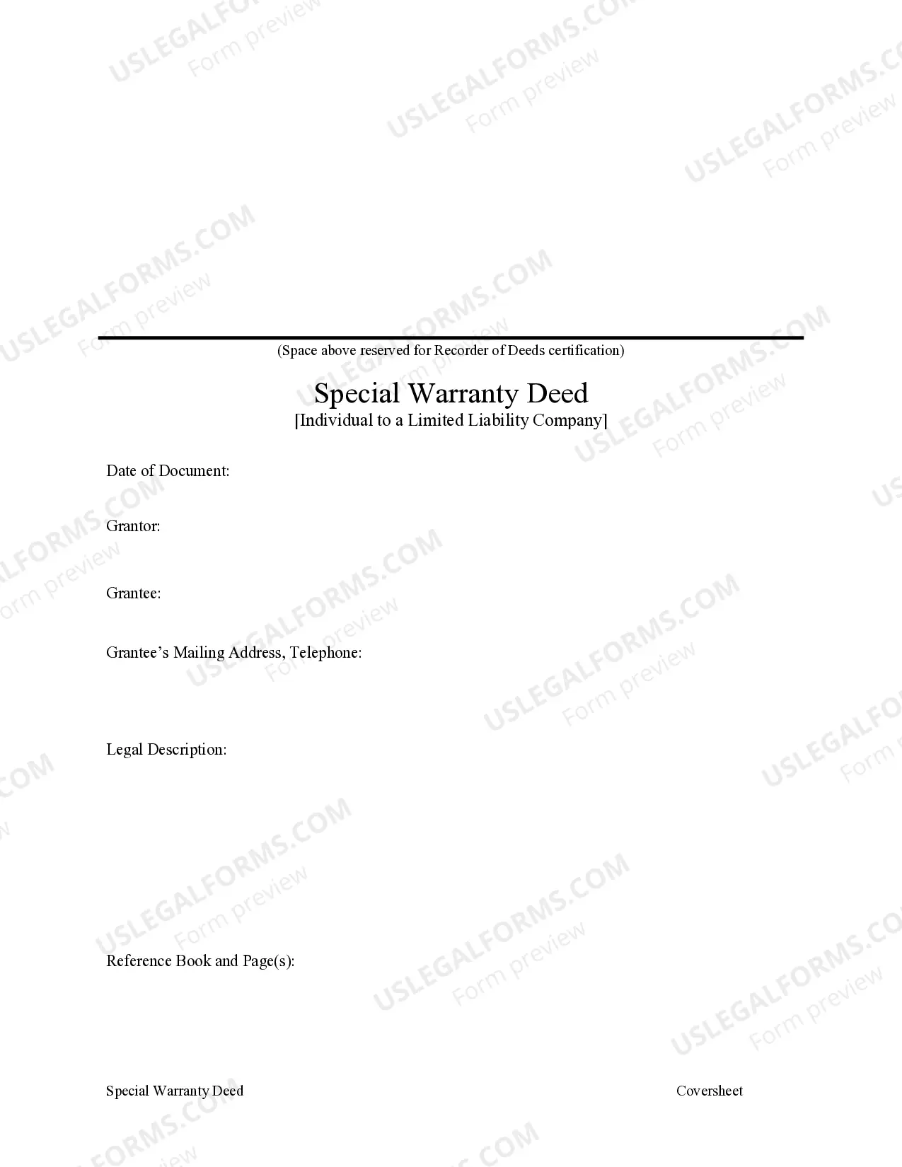 Preview Special Warranty Deed