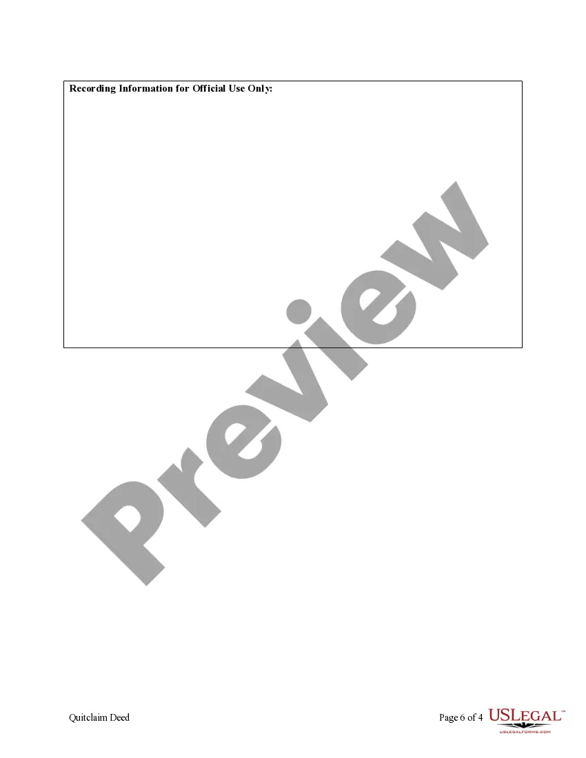 Preview Quitclaim Deed from Individual to Two Individuals in Joint Tenancy