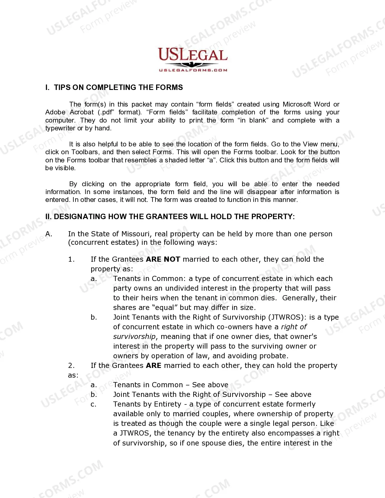 Preview Trustee's Deed - Two Trustees to Husband and Wife / Two Individuals