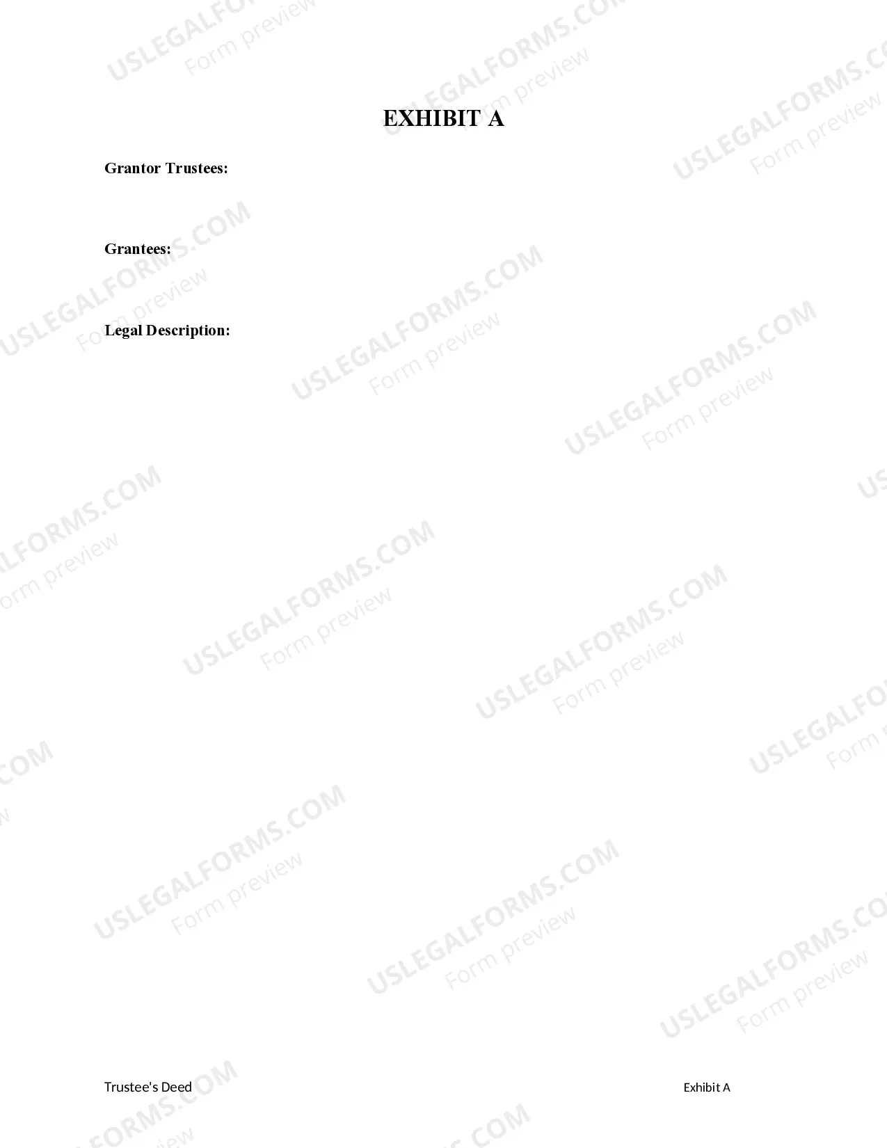 Preview Trustee's Deed - Two Trustees to Husband and Wife / Two Individuals