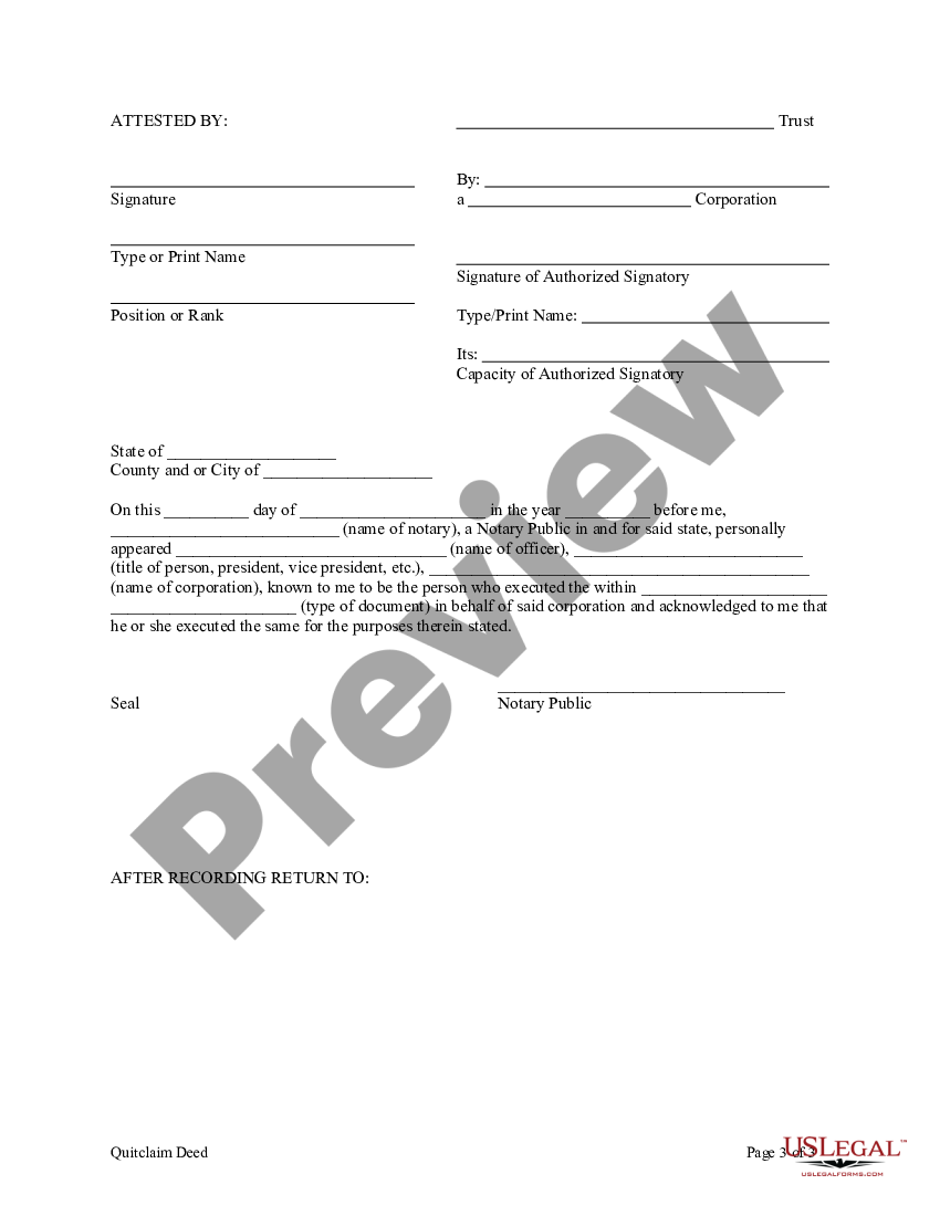 Missouri Quitclaim Deed From Trust Quick Claim Deeds Missouri Us Legal Forms 4757