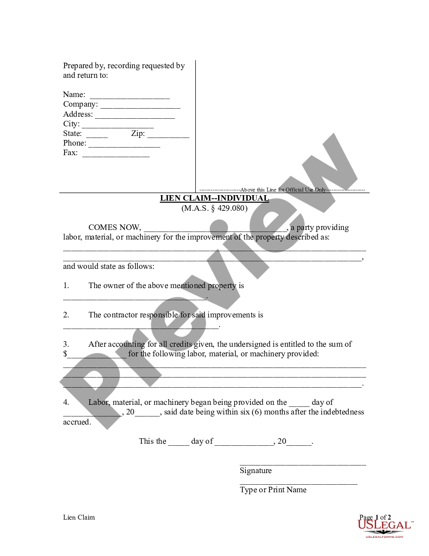 Missouri Statutory Lien Waiver Form Us Legal Forms 0193