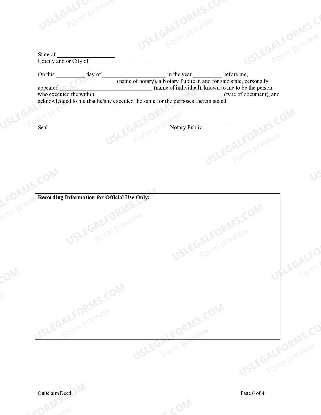 Preview Quitclaim Deed by Two Individuals to LLC