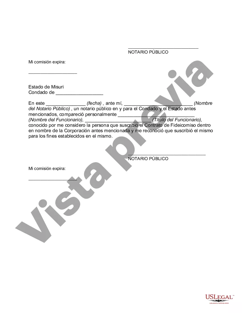 Preview Fideicomiso irrevocable autoestablecido para el beneficio de por vida del fideicomitente con poder de invasión en el fideicomitente