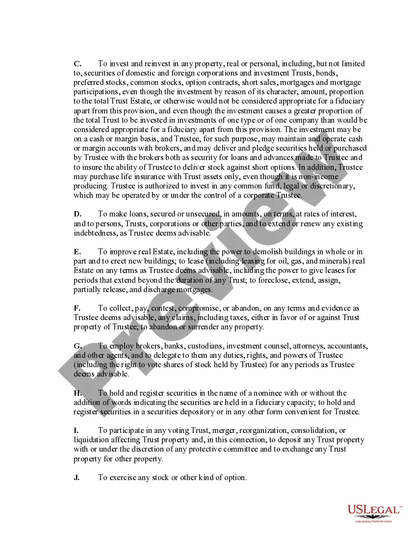 Preview Self-Settled Irrevocable Trust for Lifetime Benefit of Trustor with Power of Invasion in Trustor