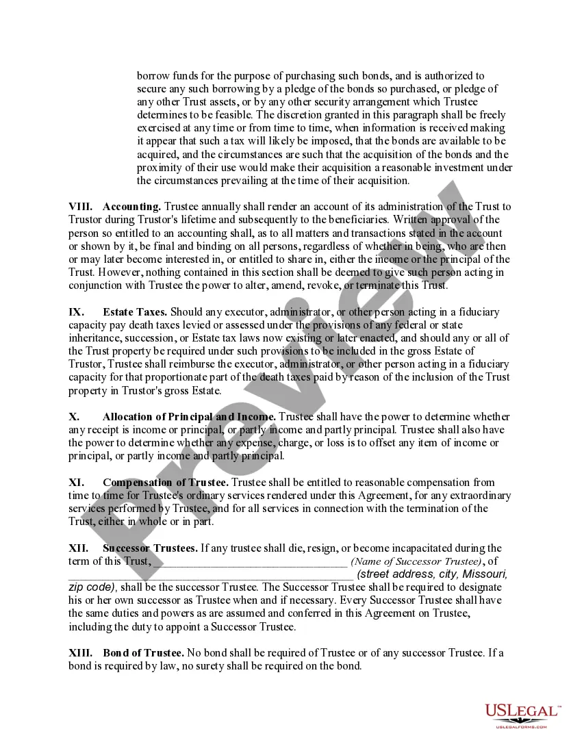 Preview Self-Settled Irrevocable Trust for Lifetime Benefit of Trustor with Power of Invasion in Trustor