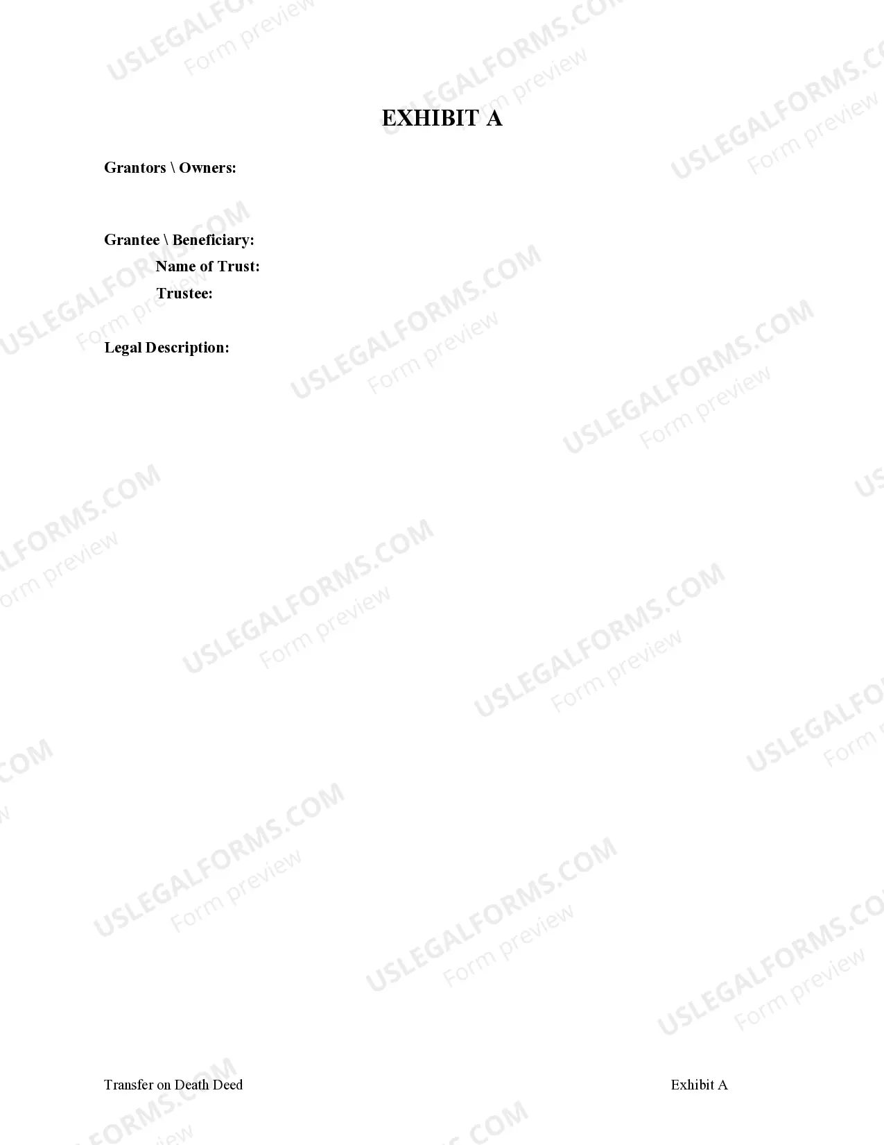 Preview Transfer on Death Deed or TOD - Beneficiary Deed - Husband and Wife to a Trust