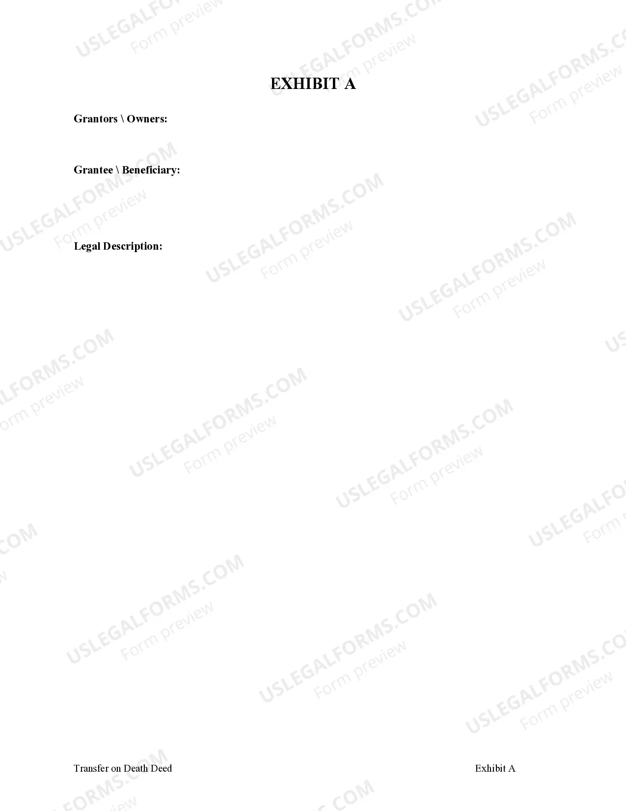 Preview Transfer on Death Deed or TOD - Beneficiary Deed for two Individuals to an Individual