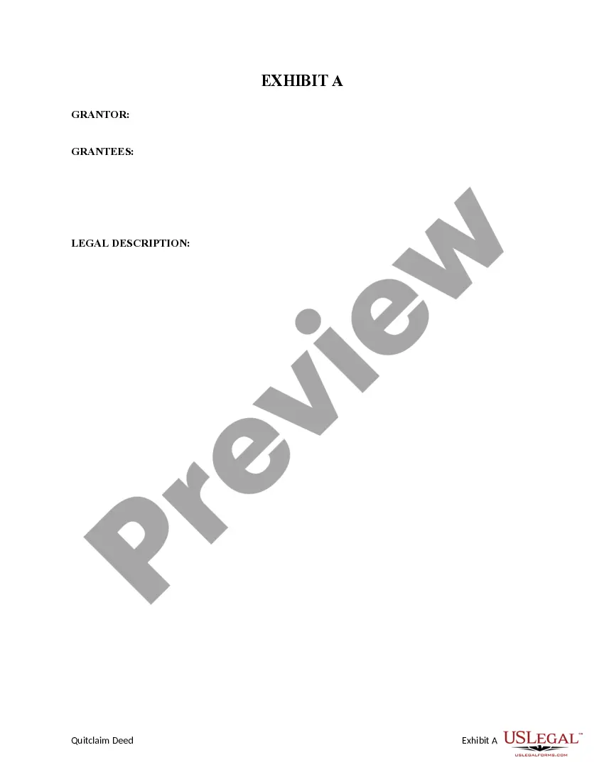 Preview Quitclaim Deed from an Individual to Four Individuals.