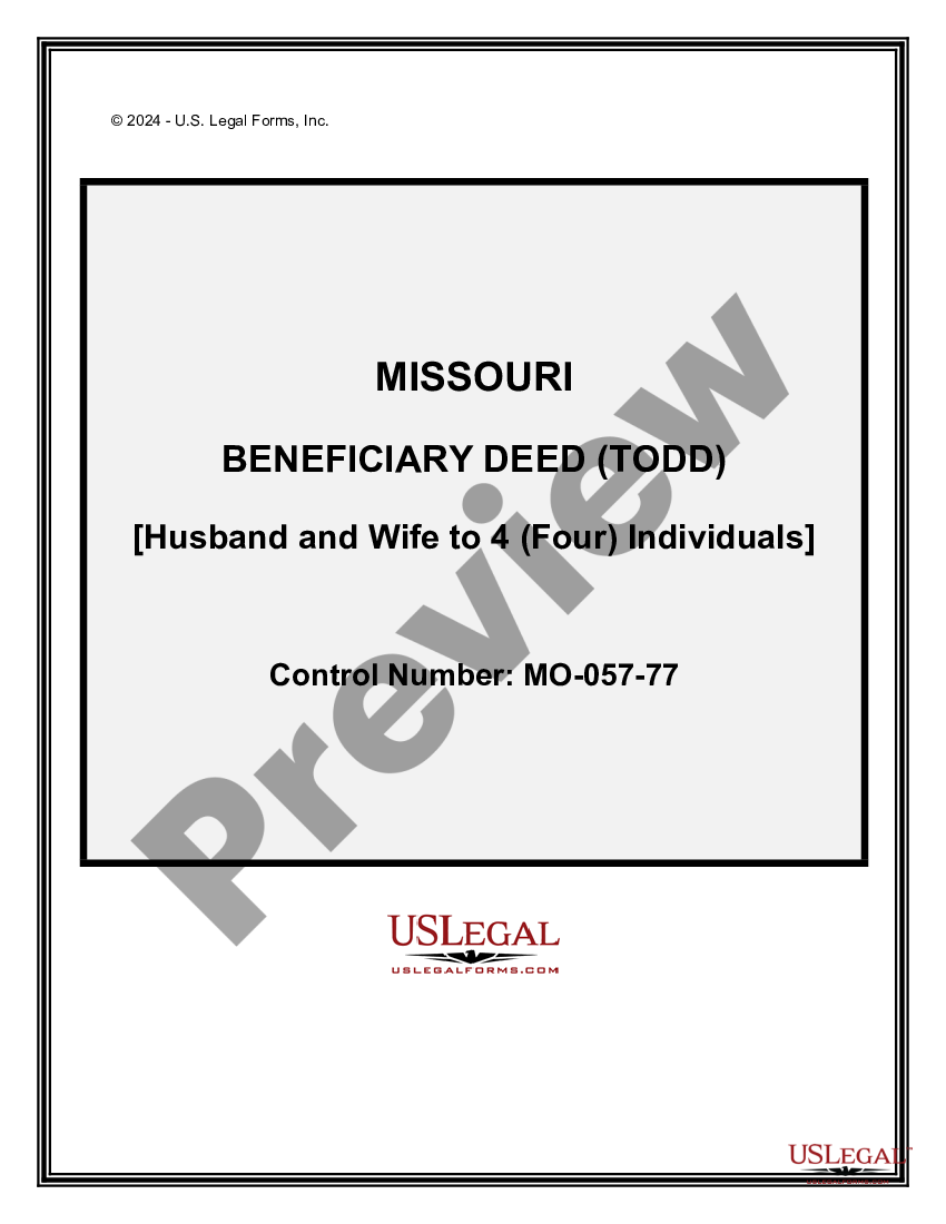 Mo Beneficiary Deed Form Missouri Us Legal Forms 6899