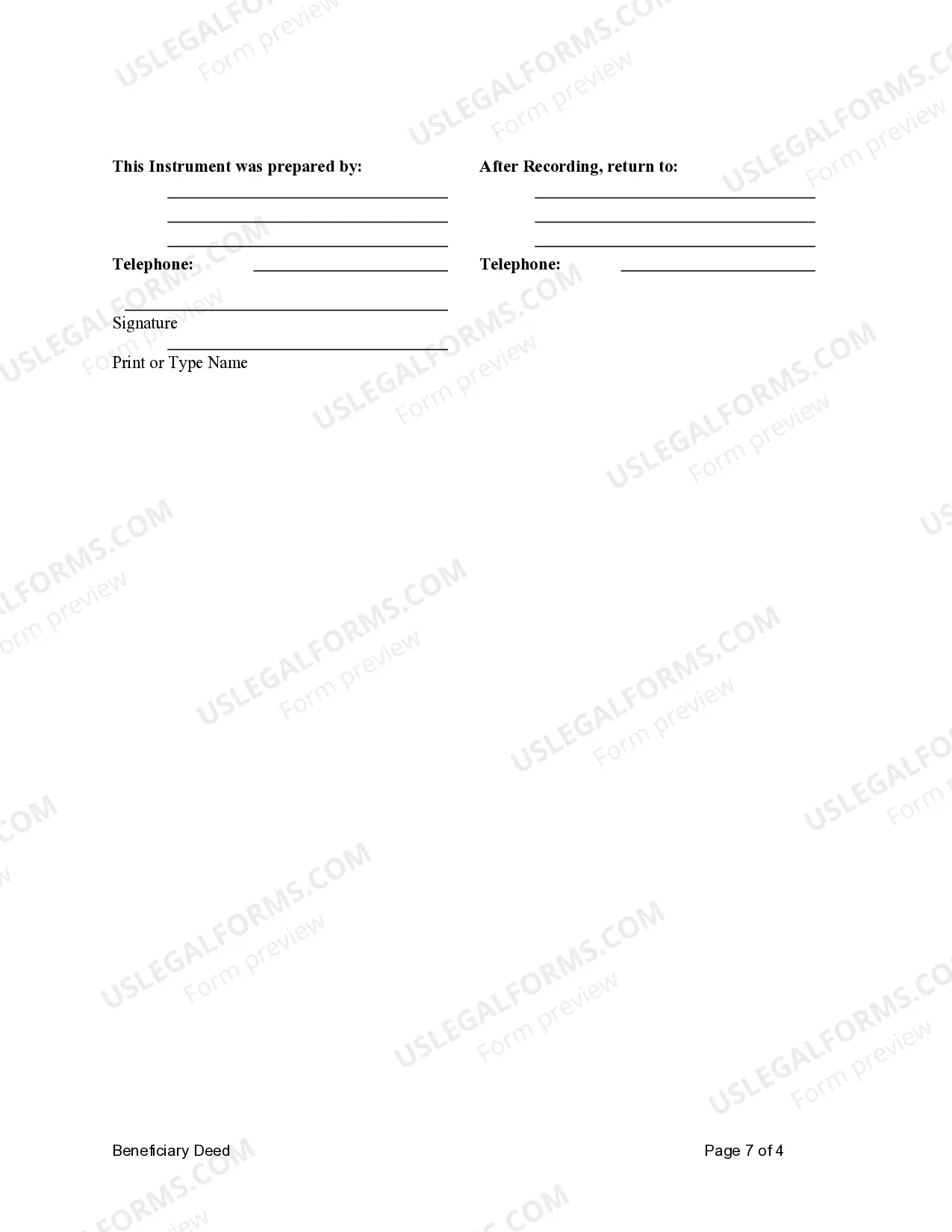 Preview Missouri TOD - Transfer on Death Deed or Beneficiary Deed - Husband and Wife to Four Individuals