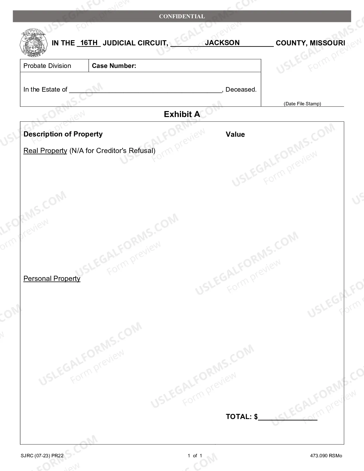 Preview Application of Creditor For Refusal of Letters