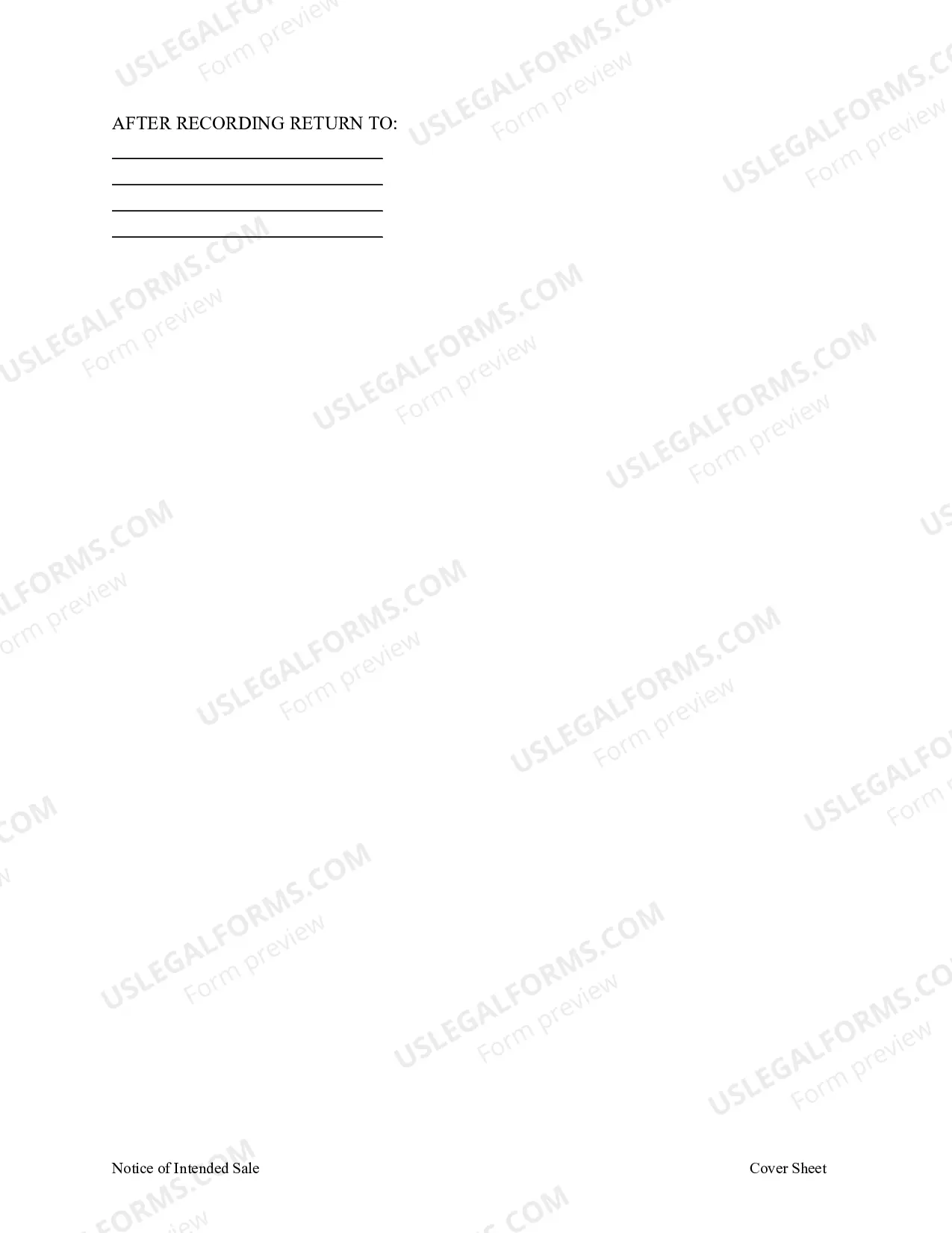 Preview Notice of Intended Sale - Business Entity Owner - Mo.Rev.Stats. Sec. 429.016