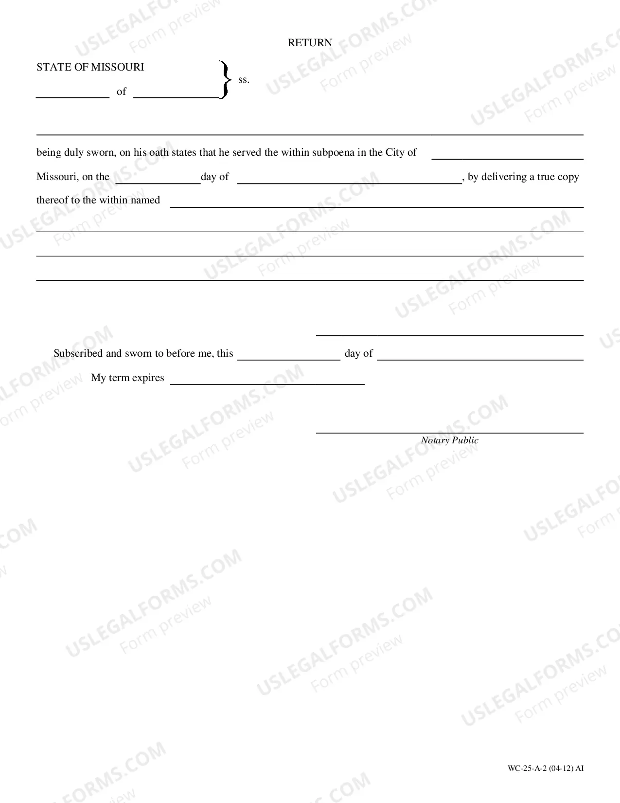 Preview Subpoena Duces Tecum for Workers' Compensation