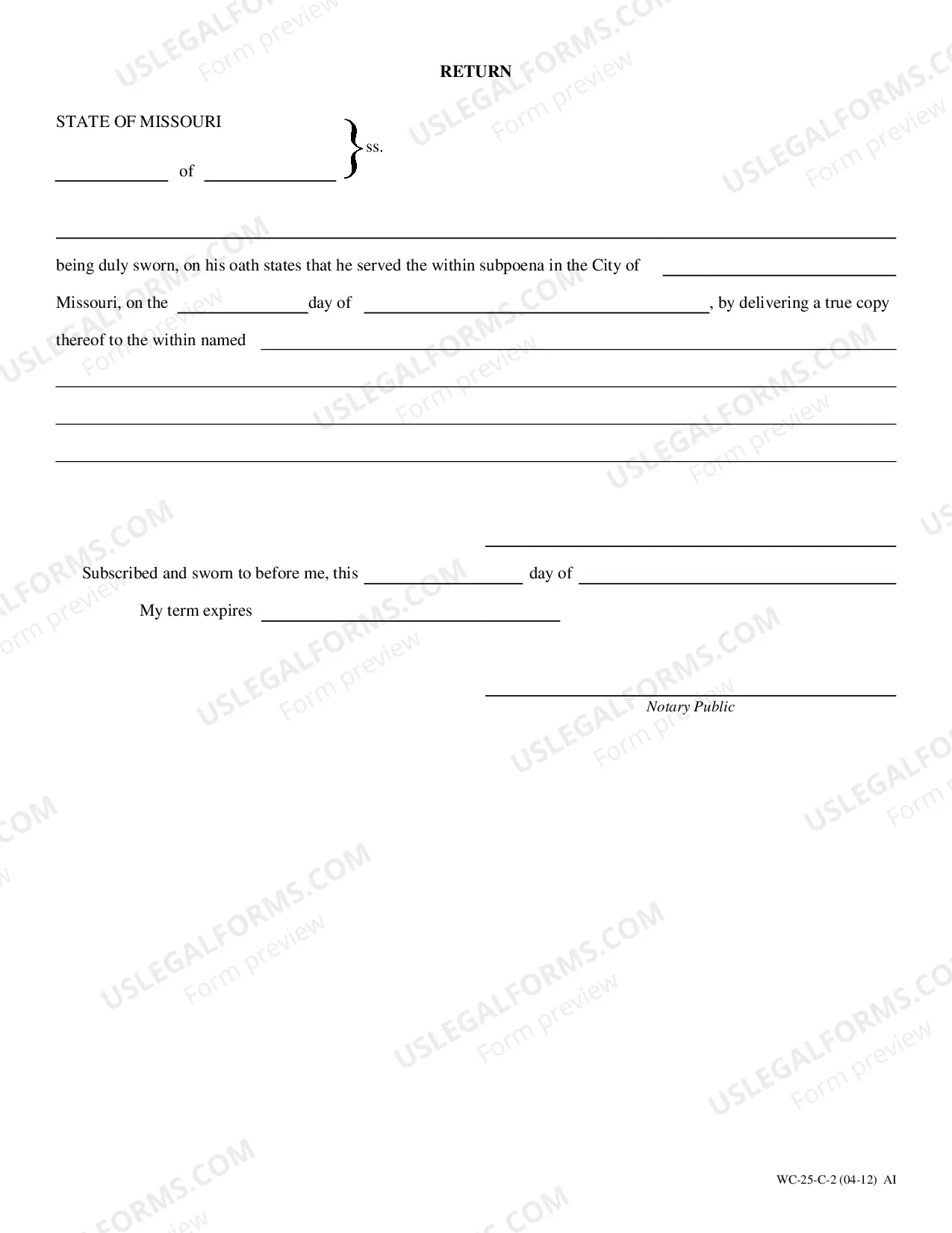 Preview Subpoena Duces Tecum For Deposition for Workers' Compensation