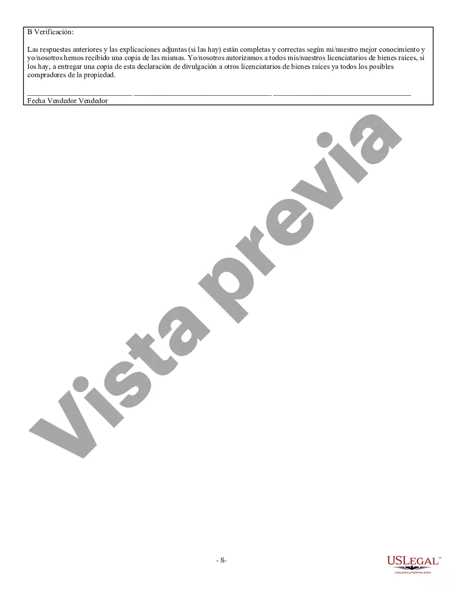 Preview Declaración de Divulgación de Ventas de Bienes Raíces Residenciales