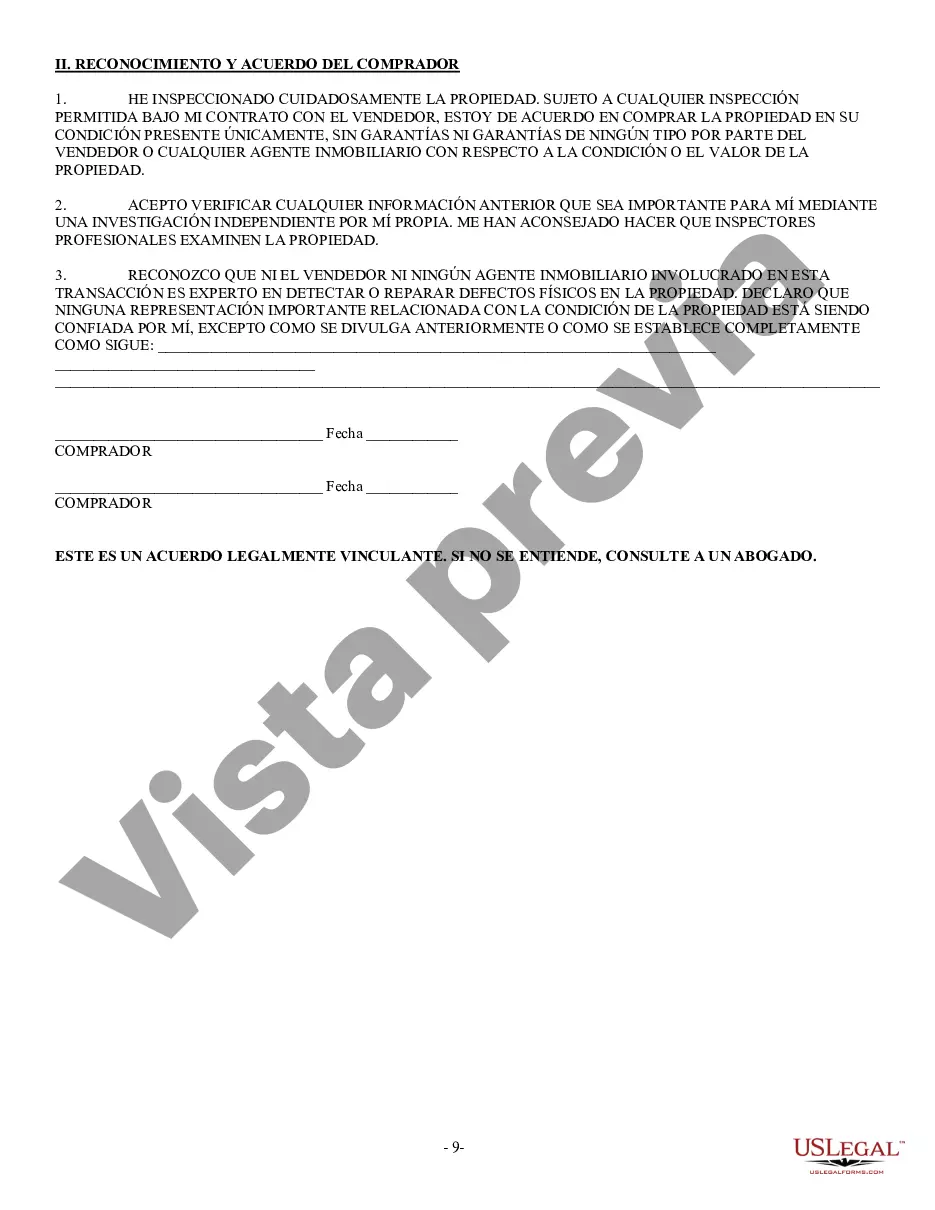 Preview Declaración de Divulgación de Ventas de Bienes Raíces Residenciales