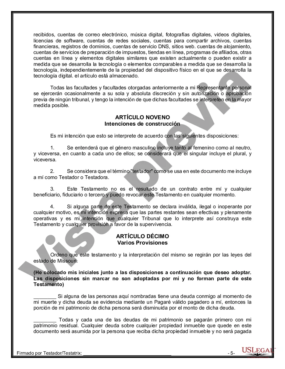 Preview Testamentos mutuos que contienen última voluntad y testamentos para personas solteras que viven juntas sin hijos